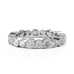 Load image into Gallery viewer, Metis Round Diamond Bezel Setting Eternity Ring
