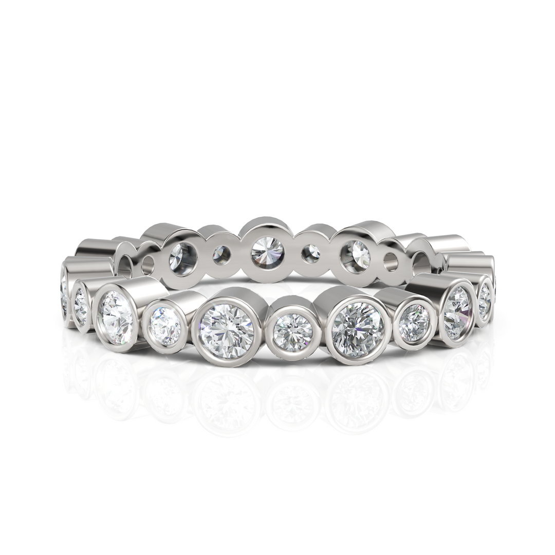 Metis Round Diamond Bezel Setting Eternity Ring