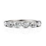 Load image into Gallery viewer, Half Eternity Marquise Diamond  Wedding Band