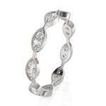 Load image into Gallery viewer, Stacking Eternity Marquise Round Simulated Diamond Band Ring
