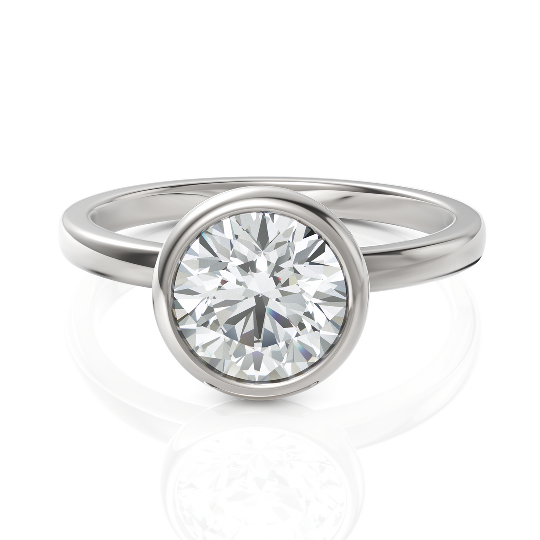 Solitaire Bezel Setting Diamond Ring (1.50 CT. Solitaire)