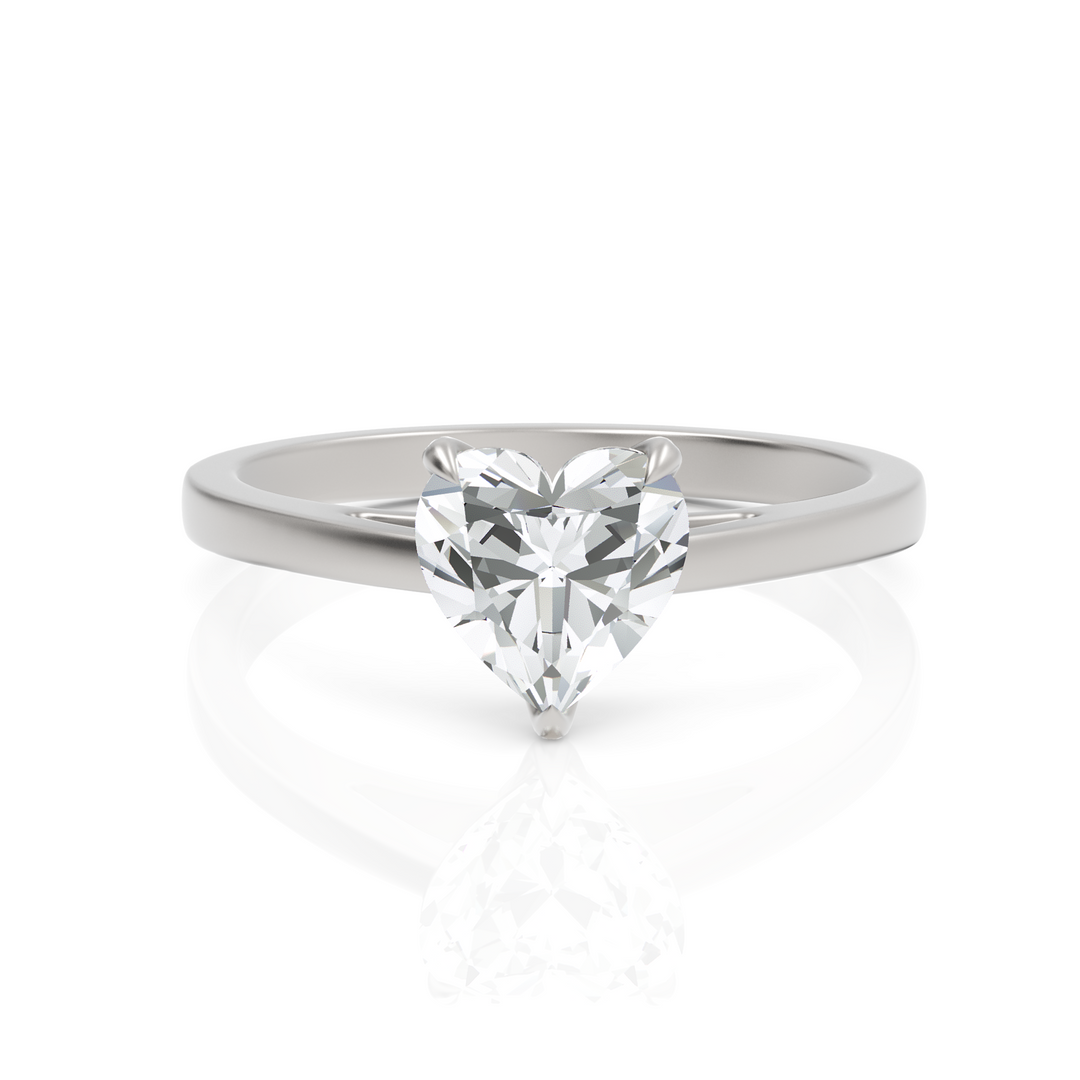 Solitaire Heart Diamond Ring