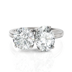 Load image into Gallery viewer, Toi Et Moi Solitaire Diamond Ring With Oval Cut &amp; Round Cut Diamonds (1.50 CT. Each Diamond)