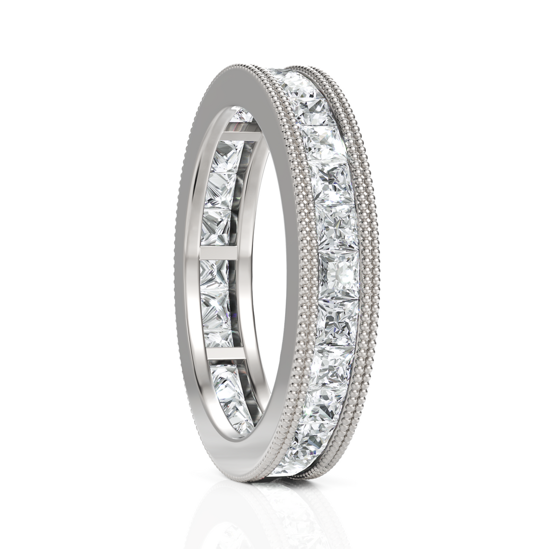 Princess Cut Diamond Eternity Wedding Band