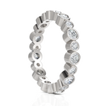 Load image into Gallery viewer, Metis Round Diamond Bezel Setting Eternity Ring
