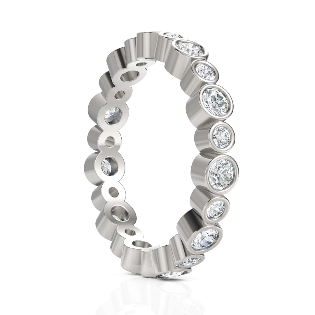 Metis Round Diamond Bezel Setting Eternity Ring