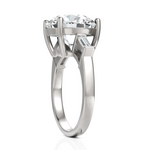 Load image into Gallery viewer, Immense Round Brilliant Cut Diamond With Side Baguette Ring (3.00 CT. Solitaire)
