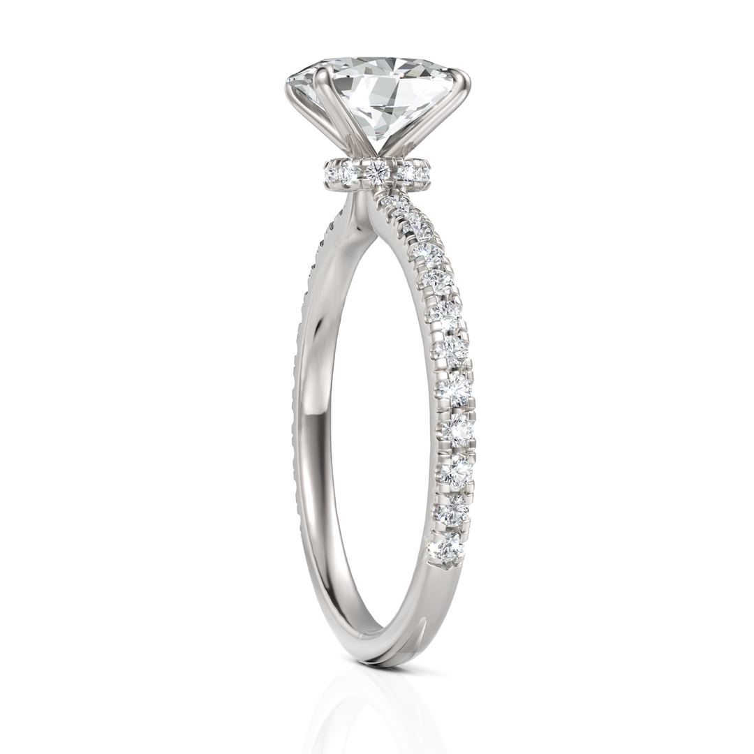 Grand Oval Classic Fine Solitaire Diamond Ring (1.00 Ct. Oval Cut)