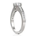 Load image into Gallery viewer, Emmey Diamond Solitaire &amp; Tapered Ring With 1.00 Ct. Round Cut Diamond