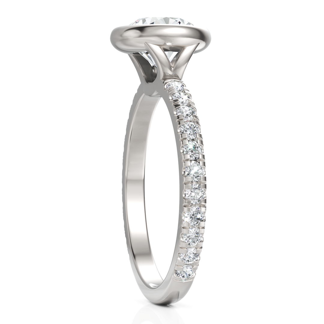 Charming Round Cut Diamond Ring With Bezel Set (1.50 CT. Solitaire)