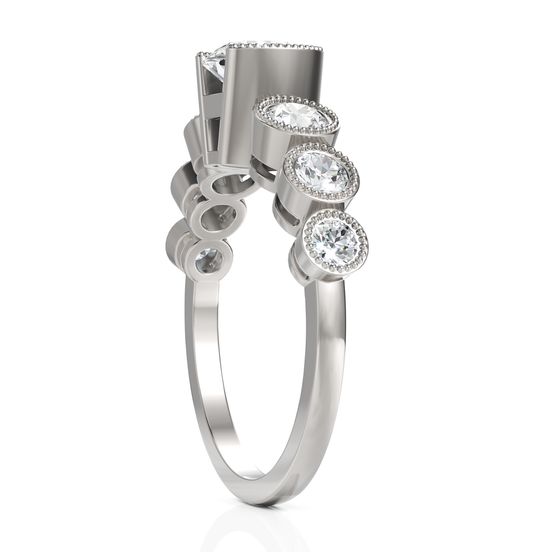 Hellenic 7 Diamonds Solitaire Ring (1.00 CT. Solitaire)