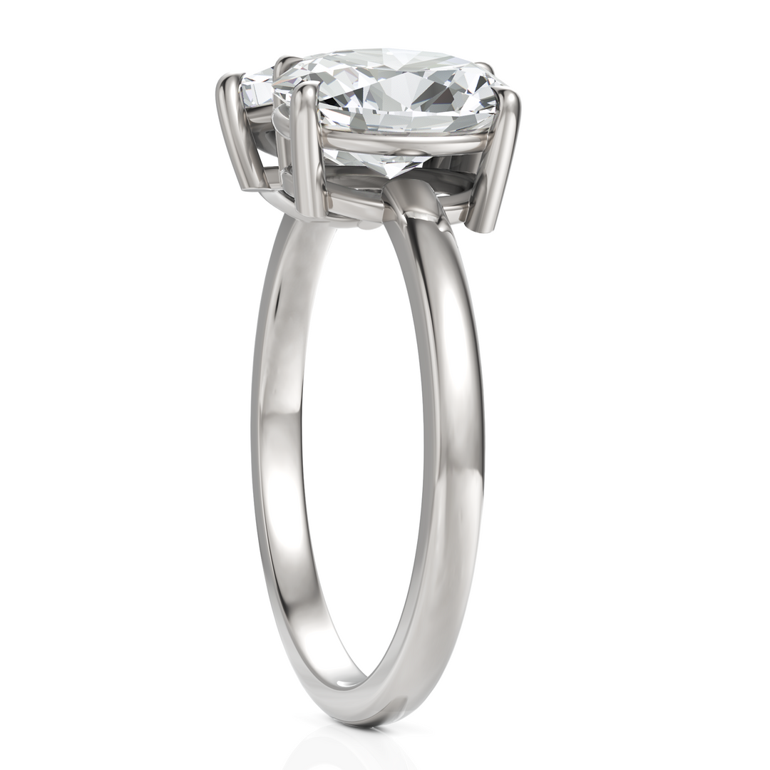 Oval Cut & Pear Cut Toi Et Moi Solitaire Diamond Ring (1.50 CT. Each Diamond)