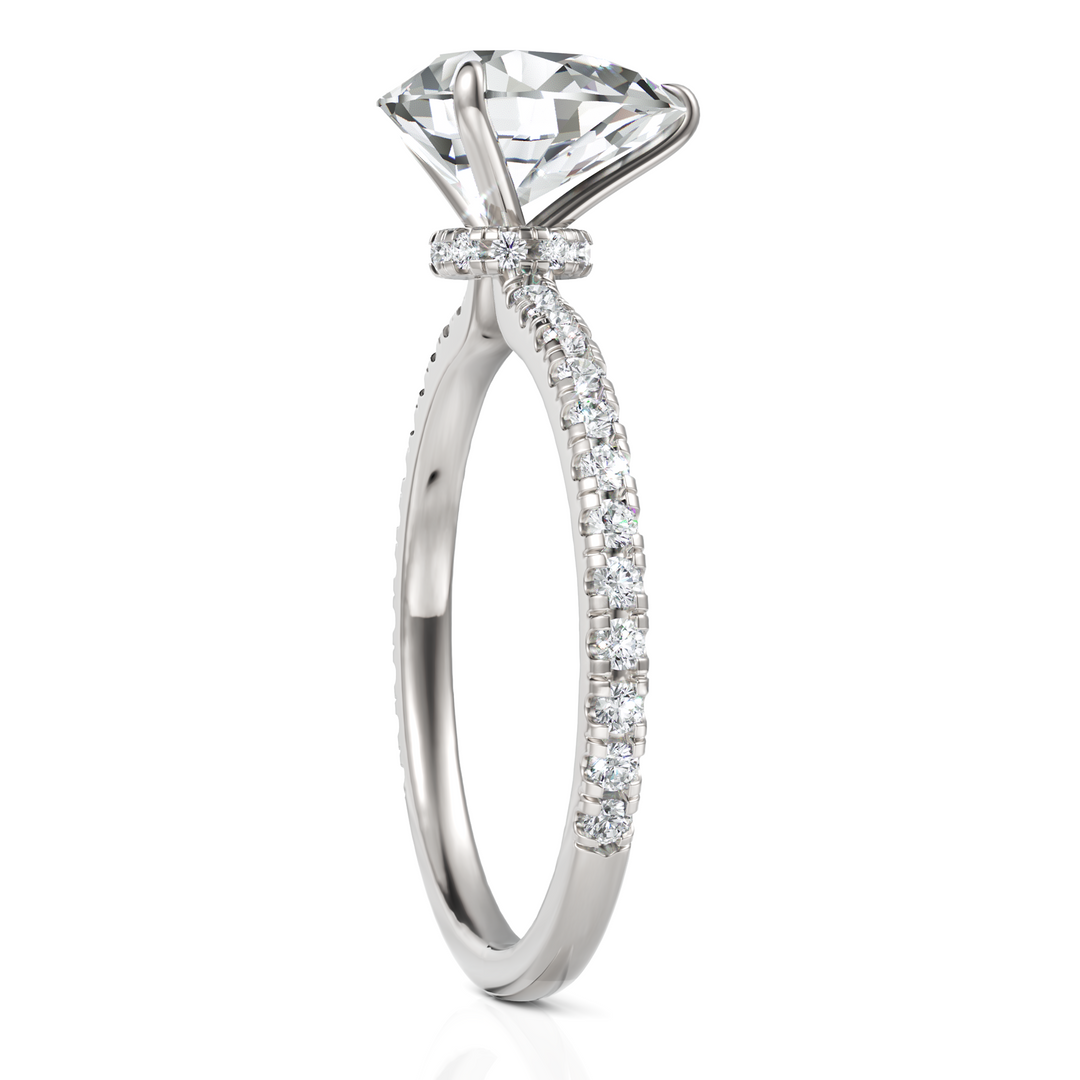 Dropping Pear Cut Solitaire Diamond Ring (2.00 CT. Pear Cut)