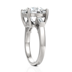 Load image into Gallery viewer, Immense Round Brilliant Cut Diamond With Side Baguette Ring (3.00 CT. Solitaire)