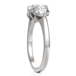 Load image into Gallery viewer, Three Stone solitaire Ring With Cushion Cut &amp; Round Cut Diamond (1.50 CT. Cushion Cut)