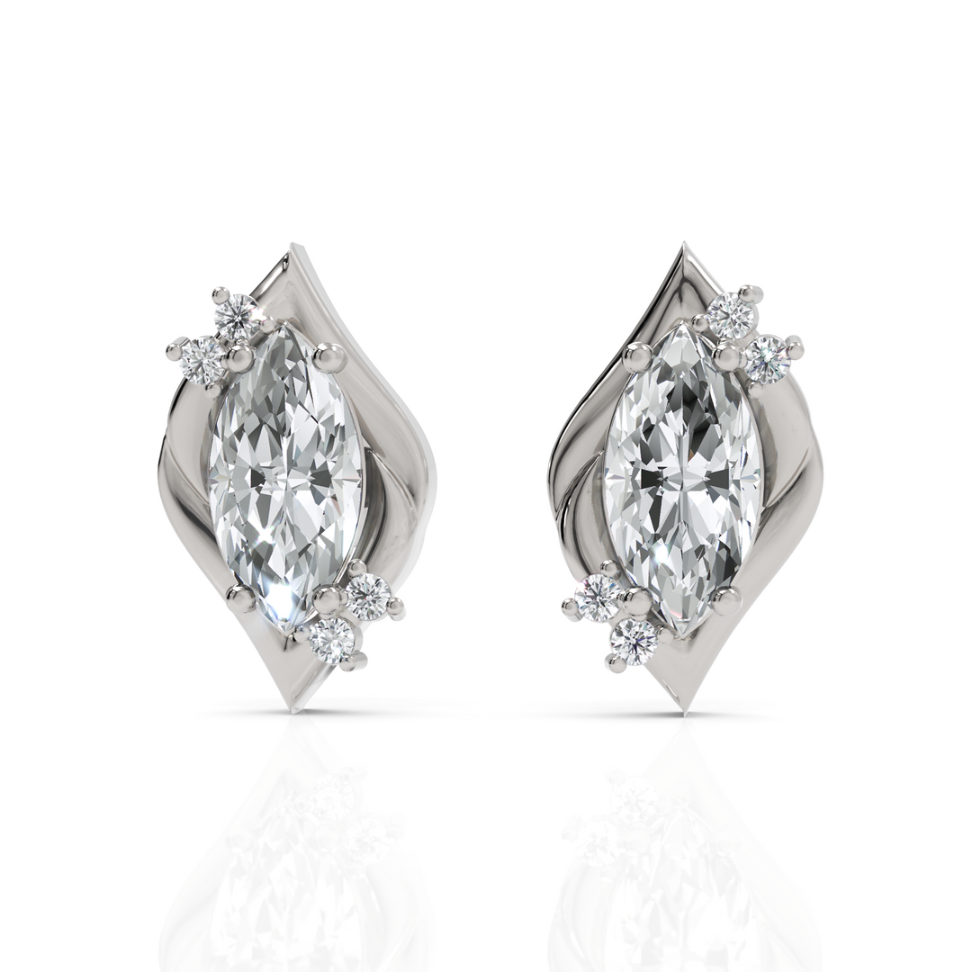 Classic Marquise Cut Diamond Studs