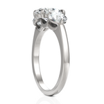 Load image into Gallery viewer, Enchant Three Stone With Oval Cut &amp; Round Cut Diamond Ring (1.50 CT. Oval CUT Diamond)
