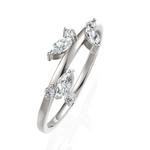 Load image into Gallery viewer, Petal Diamond Ring With Round Cut &amp; Marquise Cut Diamond