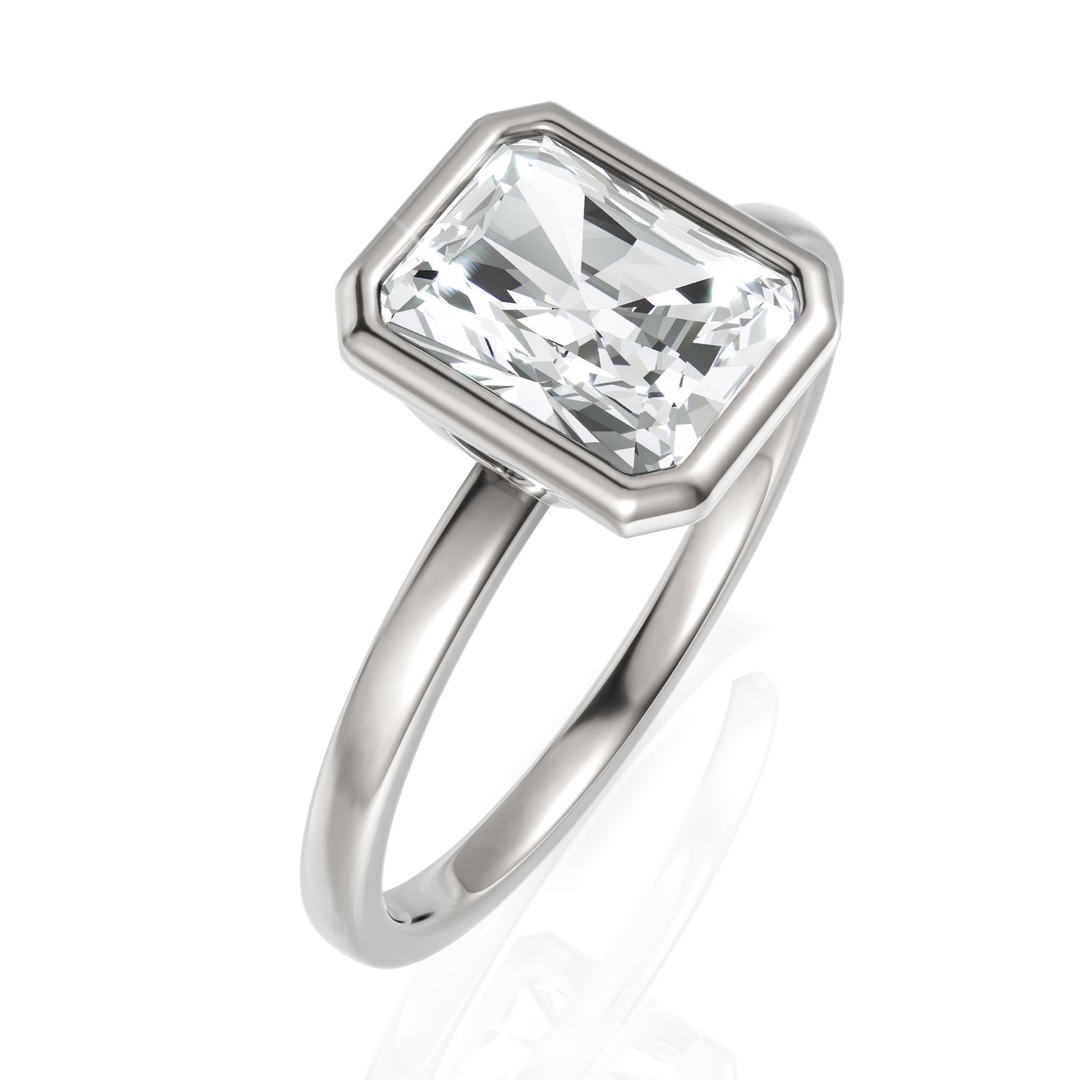 Bezel Set Radiant Cut Diamond Solitaire Ring (1.50 CT. Solitaire)