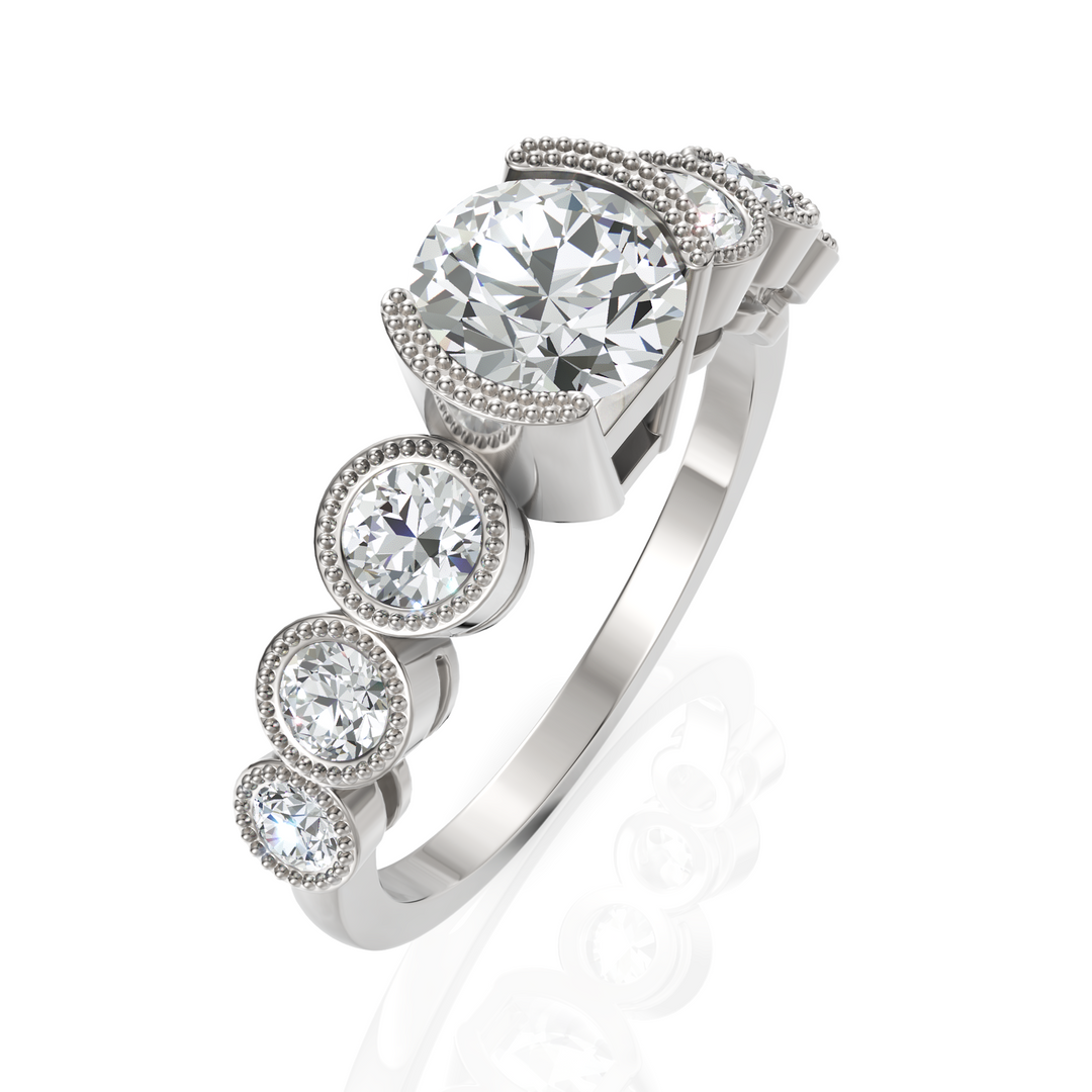 Hellenic 7 Diamonds Solitaire Ring (1.00 CT. Solitaire)