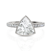 Trigon Trillion Cut Diamond Ring With Bezel Setting (1.50 CT. Trillion Cut)