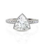 Load image into Gallery viewer, Trigon Trillion Cut Diamond Ring With Bezel Setting (1.50 CT. Trillion Cut)