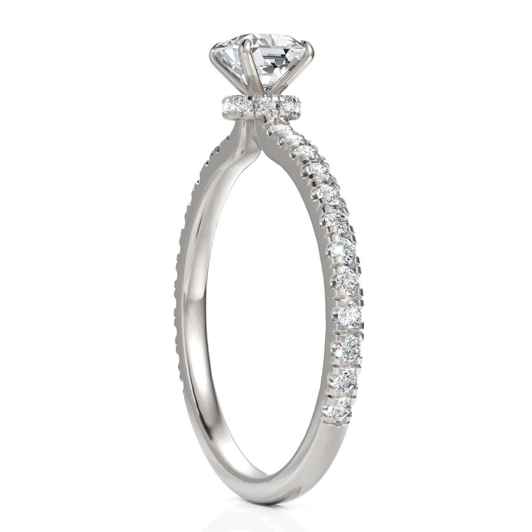 Superior Radiant Square Solitaire Diamond Ring (0.50 CT. Radiant Square Cut)