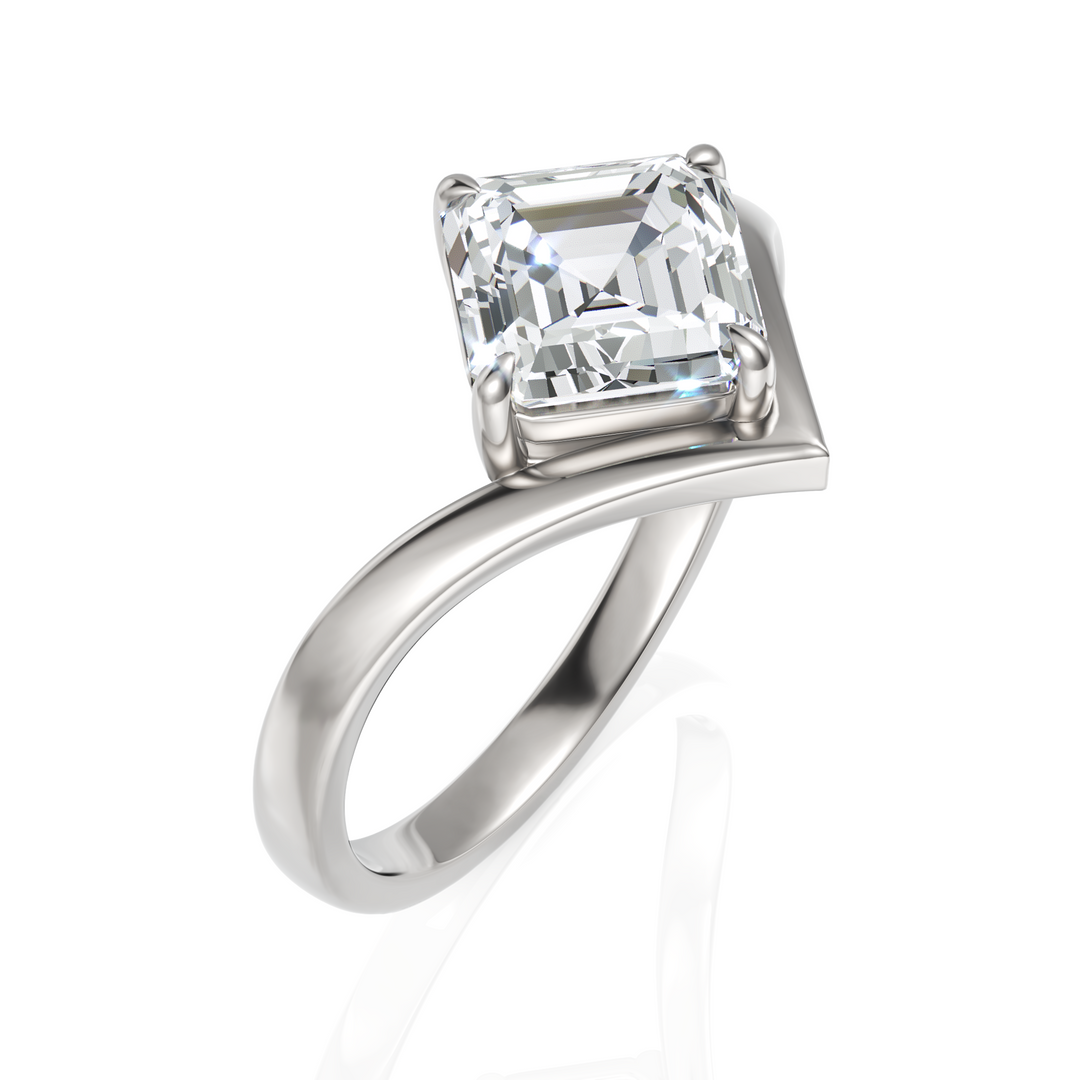 Solitude Mirage Asscher Cut 1.50 CT. Diamond Ring