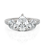 Load image into Gallery viewer, Trinity Pear Cut &amp; Round Cut Three Solitaire Diamond Ring (1.50 CT. Pear Cut)
