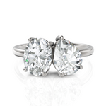 Load image into Gallery viewer, Oval Cut &amp; Pear Cut Toi Et Moi Solitaire Diamond Ring (1.50 CT. Each Diamond)
