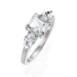 Load image into Gallery viewer, Asscher Cut &amp; Pear Cut Solitaire Diamond Ring (1.50 CT. Asscher Cut)
