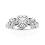 Load image into Gallery viewer, Troupe Round Three Stone Round Cut Diamond Ring (1.5 CT. Center Diamond)