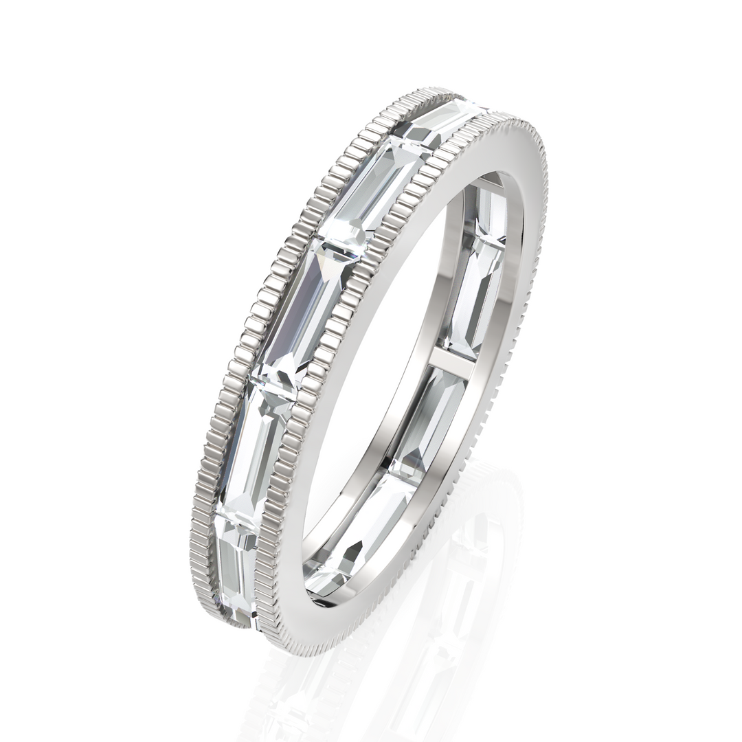 Cluster Baguettes Diamond Eternity Band