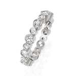 Load image into Gallery viewer, Metis Round Diamond Bezel Setting Eternity Ring
