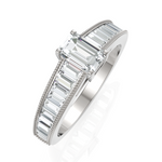 Load image into Gallery viewer, Designer Baguette Diamond Wedding Ring
