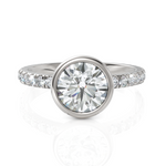 Load image into Gallery viewer, Charming Round Cut Diamond Ring With Bezel Set (1.50 CT. Solitaire)