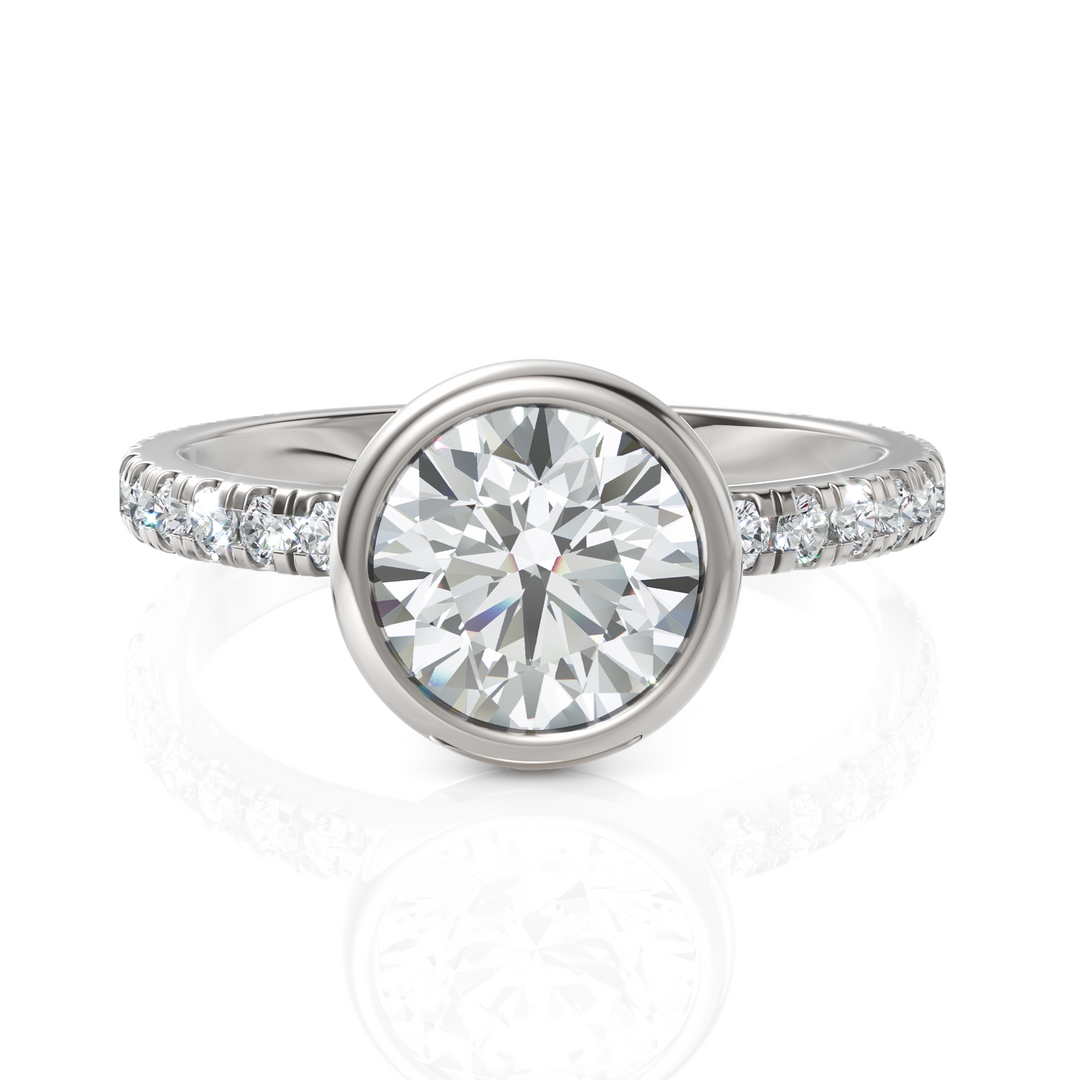 Charming Round Cut Diamond Ring With Bezel Set (1.50 CT. Solitaire)