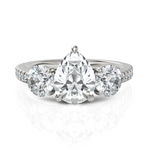 Load image into Gallery viewer, Trinity Pear Cut &amp; Round Cut Three Solitaire Diamond Ring (1.50 CT. Pear Cut)
