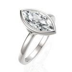 Load image into Gallery viewer, Striking Marquise Cut Diamond Solitaire Ring With Bezel Set (1.50 CT.)
