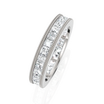 Load image into Gallery viewer, Princess Cut Diamond Eternity Wedding Band
