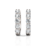 Load image into Gallery viewer, Scarlett Sparkle Diamond Hoop Earrings