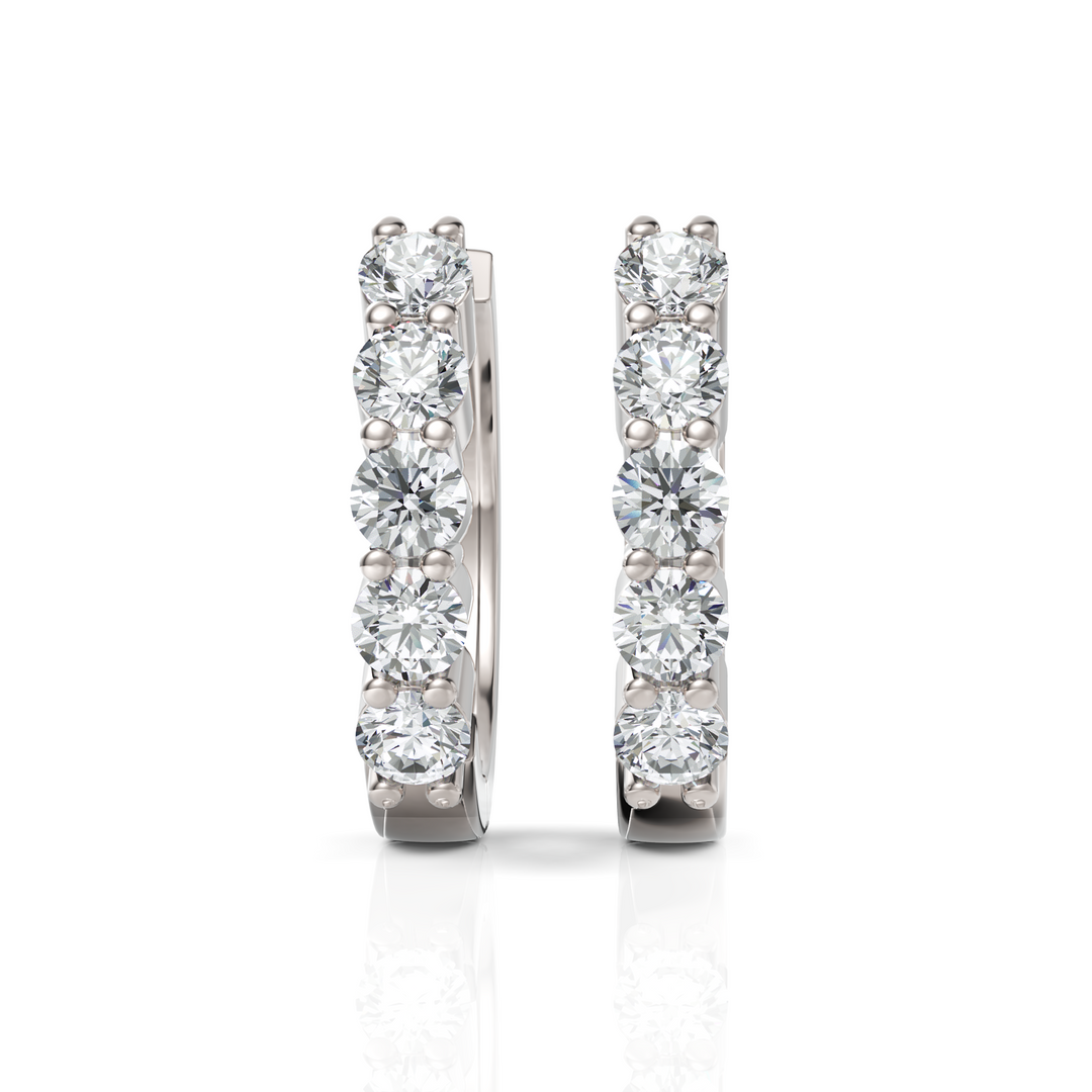 Scarlett Sparkle Diamond Hoop Earrings