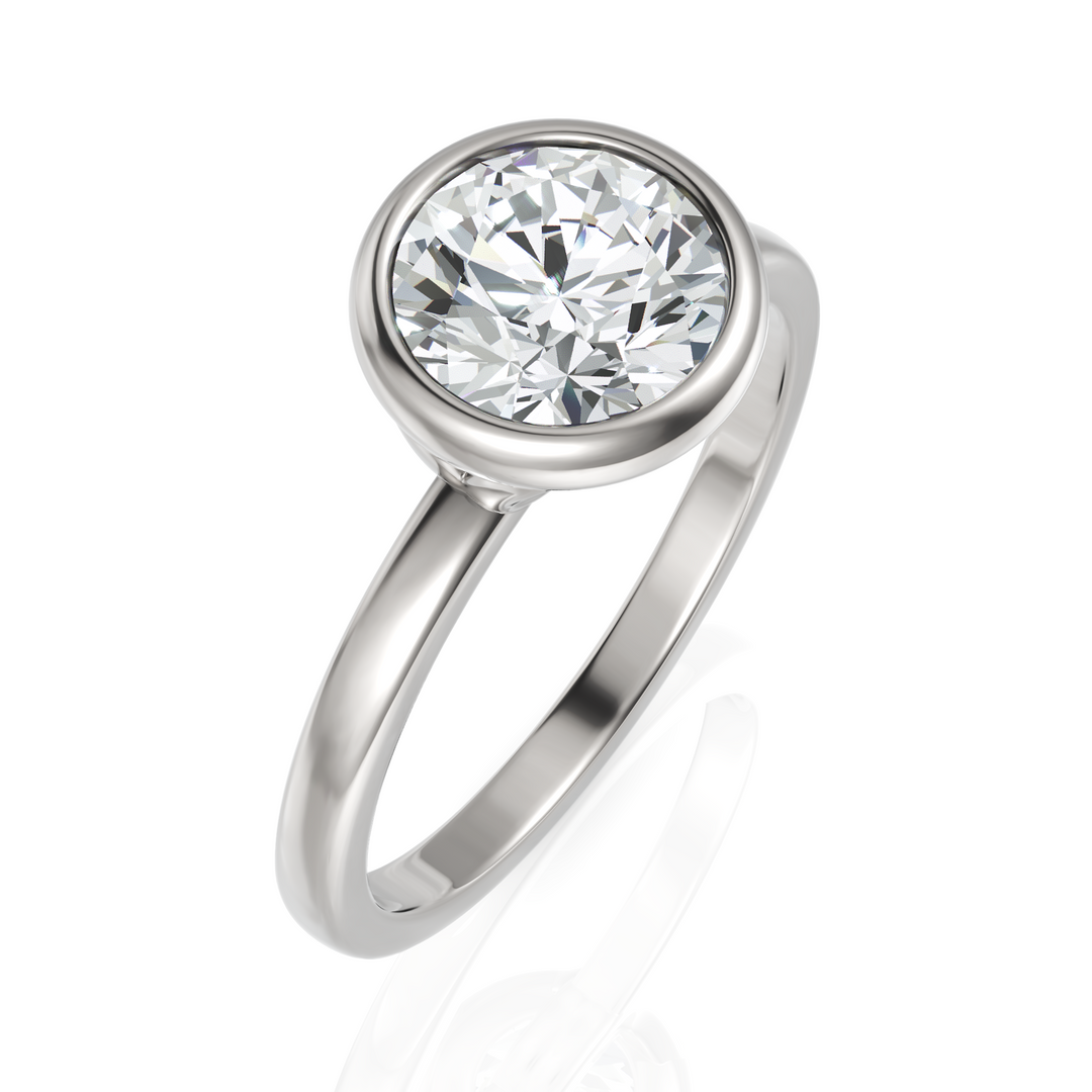 Solitaire Bezel Setting Diamond Ring (1.50 CT. Solitaire)