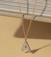 Custom Diamond Initial Pendant Necklace (0.80 CTW) in 14K & 18K Solid Gold | A–Z