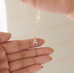 Load image into Gallery viewer, Custom Diamond Initial Pendant Necklace (0.80 CTW) in 14K &amp; 18K Solid Gold | A–Z