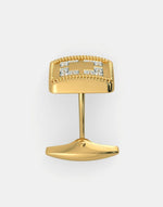 Load image into Gallery viewer, Elroy Yellow Gold Cufflinks With Round Cut Diamonds