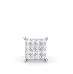 Load image into Gallery viewer, Striking Diamond Single Piece Ear Stud With Round Cut Diamonds For Men (White Gold)