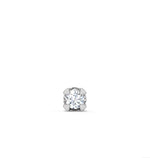 Load image into Gallery viewer, Stunning Single Ear Stud For Men With Round Cut Diamond (White Gold)