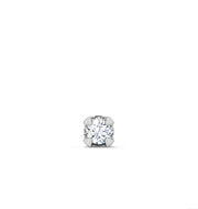 Stunning Single Ear Stud For Men With Round Cut Diamond (White Gold)