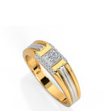 Load image into Gallery viewer, Fanciable Round Cut Diamond Ring With Yellow Gold For Men